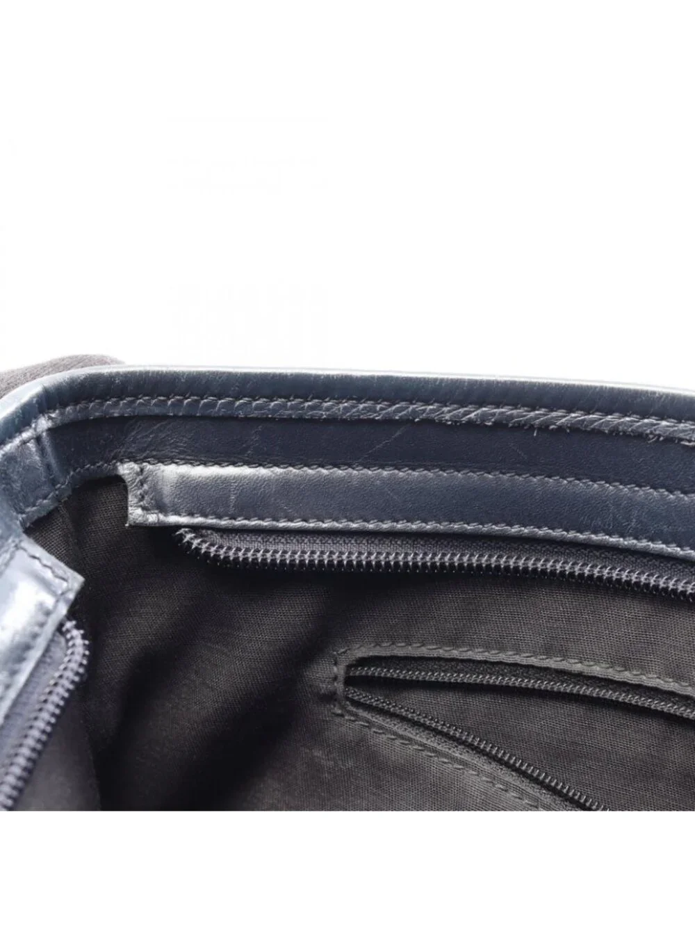 Gucci Shoulder Bag GG Supreme Beige Navy Canvas Leather